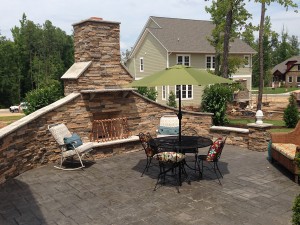 Great outdoor fireplace