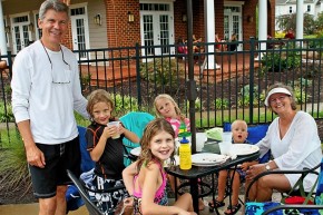 family with ice cream