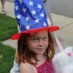 girl in patriotic hat
