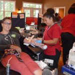 woman getting blood drawn