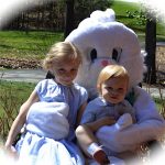 Kids with easter bunny