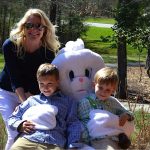 Kids with easter bunny