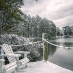 Chair on dock by the water